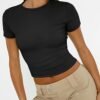 Womens Short Sleeve T Shirts Basic Workout Tops