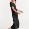 Womens 2025 Casual Maxi Dress A line Tiered Flowy Short Sleeve Crewneck T Shirt Beach Travel Long Dresses