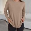 Womens Oversized Long Sleeve T Shirts 2025 Basic Crewneck Tee Fall Tops Casual Workout Y2K Clothes