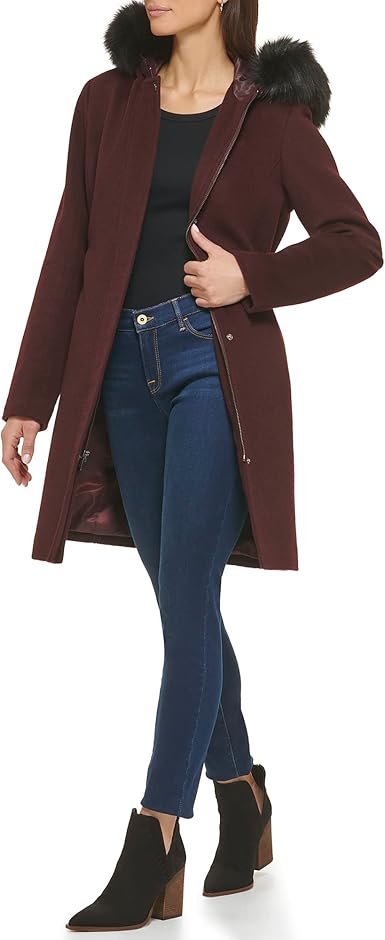 Women Detatchable Faux Fur Trim