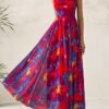 Women Floral Maxi Dresses Elegant Spaghetti Strap Dress Printed Party Dress Beach Long Dresses